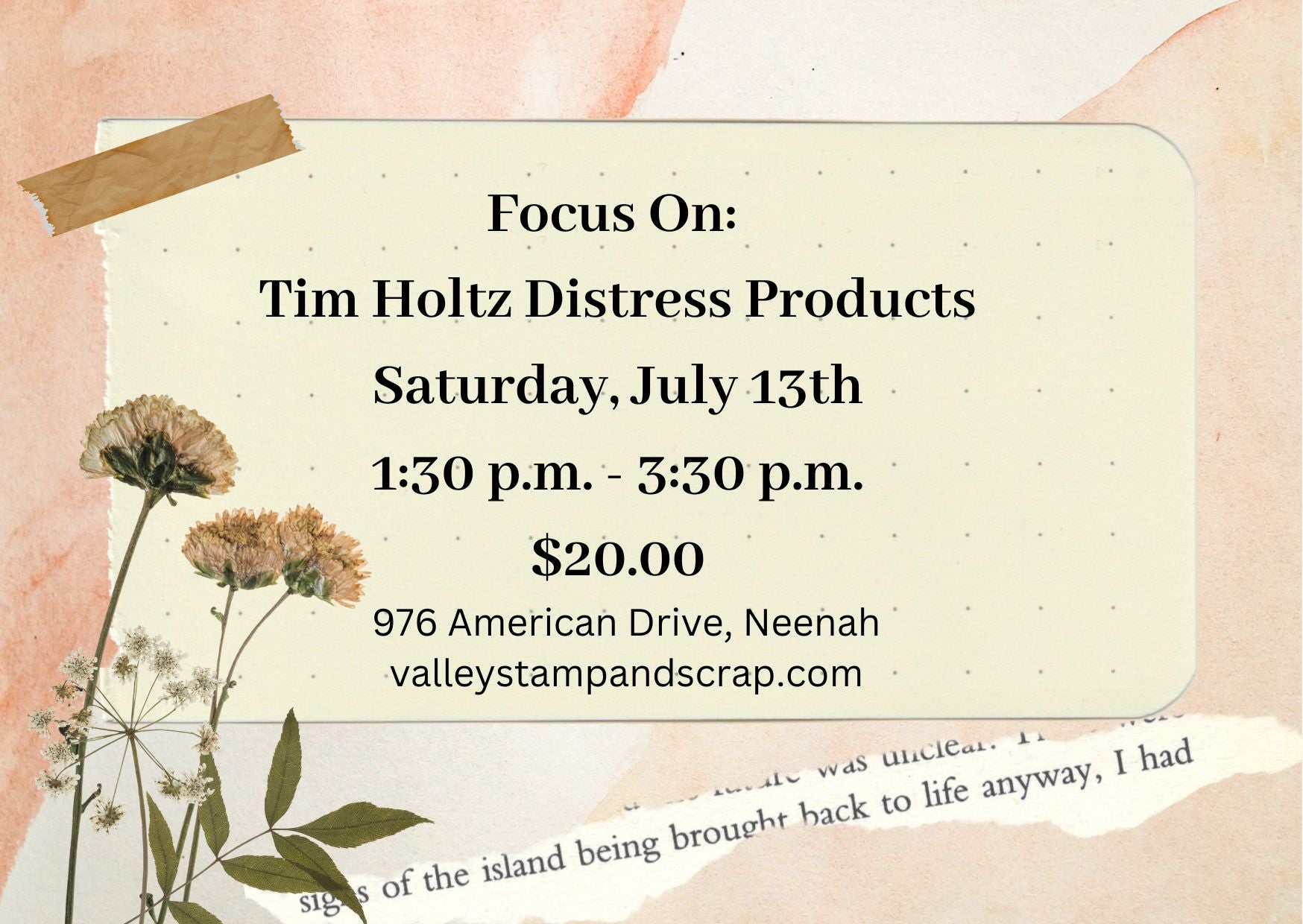 "Focus On: Tim Holtz Distress Products"