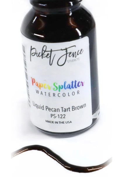 Liquid Pecan Tart Brown Paper Splatter