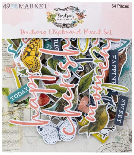 Birdsong Chipboard Mixed Set