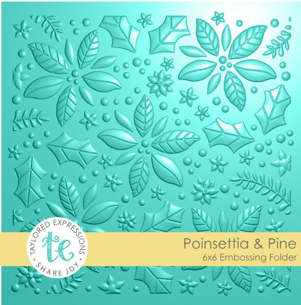 Poinsettia and Pine 3D Embossing Folder